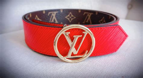 lv buckle red outline|Belts .